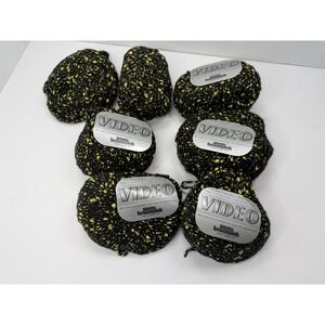 Brunswick Yarn Video cotton mohair acrylic Blend Lot of 5+ Maize Yellow Black
